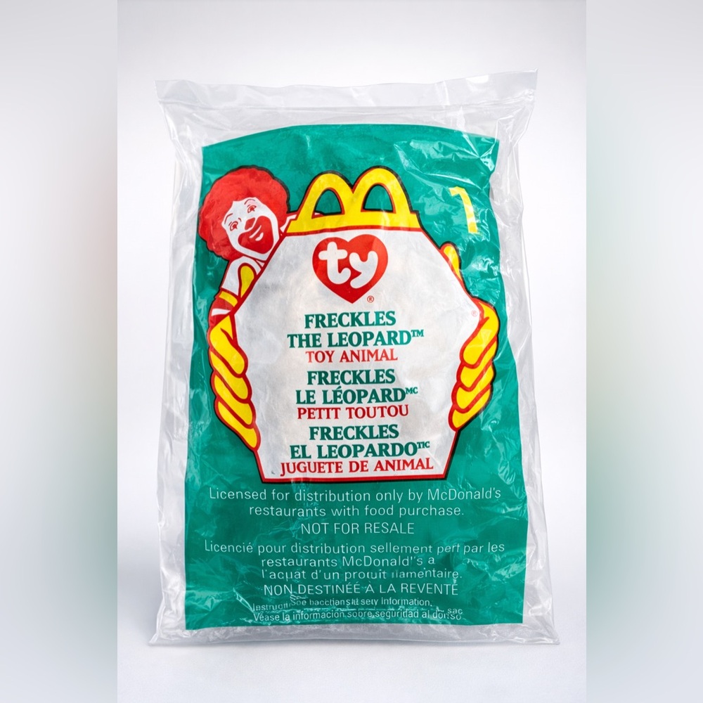 McDonald’s TY Teenie Beanie Baby Freckles Leopard 1999 Sealed Collectible VTG